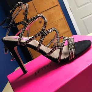 Betsy Johnson Ritzyy Sandal Heels Sz 8 fits 7.5